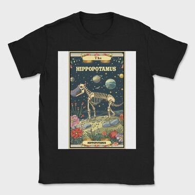 Hippopotamus Skeleton Space, Tricou Barbati (Unisex)