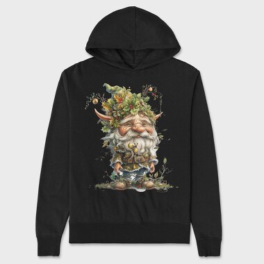 Holiday Mistletoe Gnome, Hanorac Oversize Barbati (Unisex)