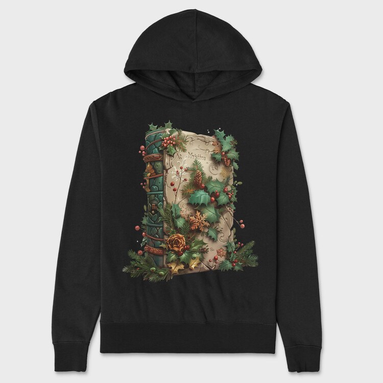 Holly Christmas Berry, Hanorac Oversize Barbati (Unisex)