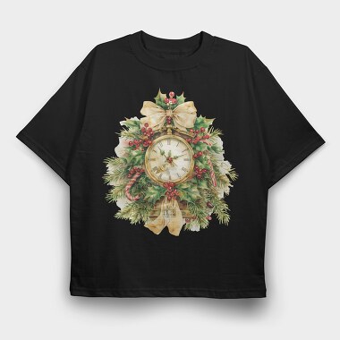 Holly Clock Mistletoe, Tricou Oversize Barbati (Unisex)
