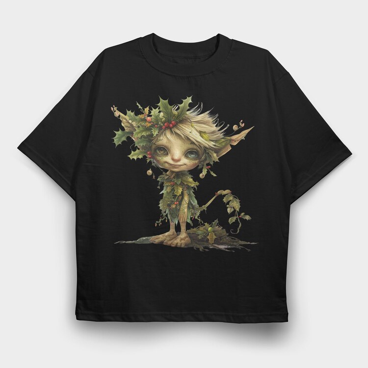 Holly Harvest Fairy, Tricou Oversize Barbati (Unisex)
