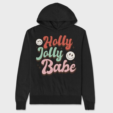 Holly Jolly Babe Moved, Hanorac Oversize Barbati (Unisex)