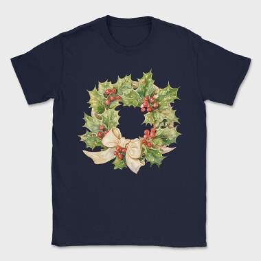 Holly Wreath Bow, Tricou Barbati (Unisex)