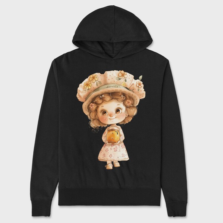 Honey Flower Girl Clipart, Hanorac Oversize Barbati (Unisex)