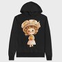 Honey Flower Girl Clipart, Hanorac Oversize Barbati (Unisex)