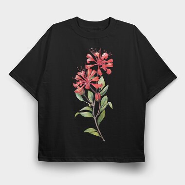 Honeysuckle Flowers 01, Tricou Oversize Barbati (Unisex)