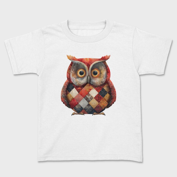 Hooting Christmas Quilt Owl, Tricou Copii