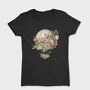 Hot Air Balloon Floral Vintage, Tricou Femei