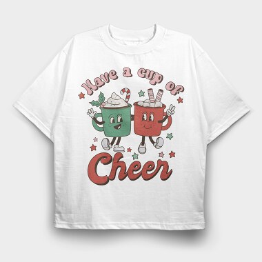 Hot Chocolate Cheer, Tricou Oversize Barbati (Unisex)
