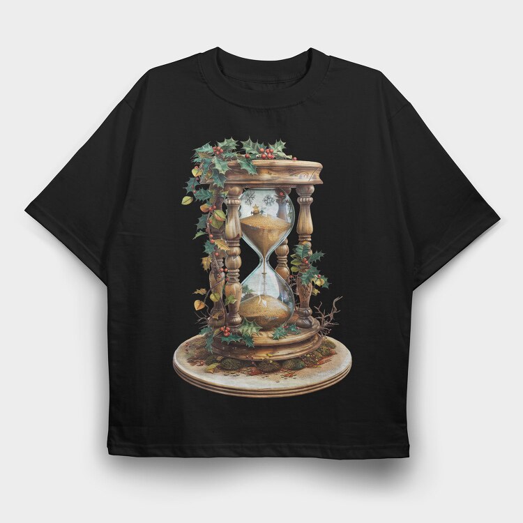 Hourglass Holly Garden, Tricou Oversize Barbati (Unisex)