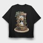 Hourglass Holly Garden, Tricou Oversize Barbati (Unisex)