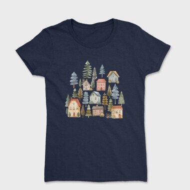 Houses 16 Nordic House Clipart, Tricou Femei