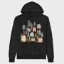 Houses 16 Nordic House Clipart, Hanorac Oversize Barbati (Unisex)