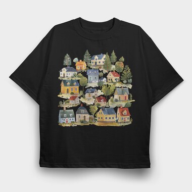 Houses 2, Tricou Oversize Barbati (Unisex)