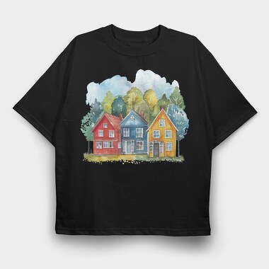 Houses 23 Night, Tricou Oversize Barbati (Unisex)