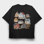 Houses 5, Tricou Oversize Barbati (Unisex)