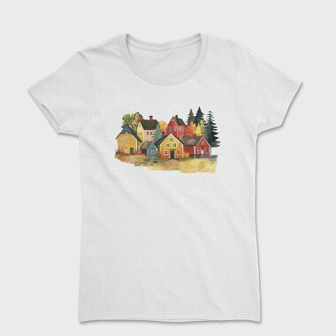 Houses In Autumn, Tricou Femei