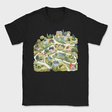 Houses In Country Side, Tricou Barbati (Unisex)