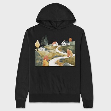Houses In Countryside, Hanorac Oversize Barbati (Unisex)