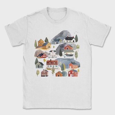 Houses In Hills, Tricou Barbati (Unisex)
