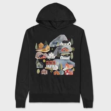 Houses In Hills, Hanorac Oversize Barbati (Unisex)