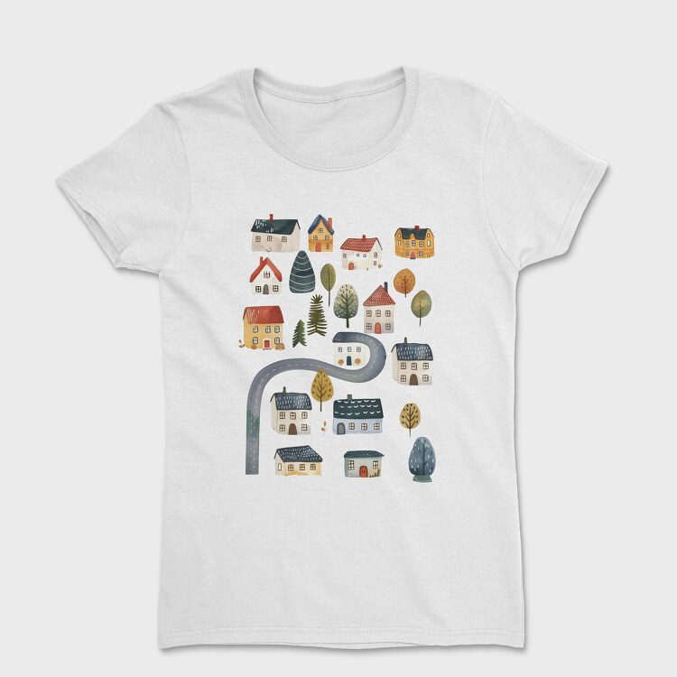 Houses In Night, Tricou Femei