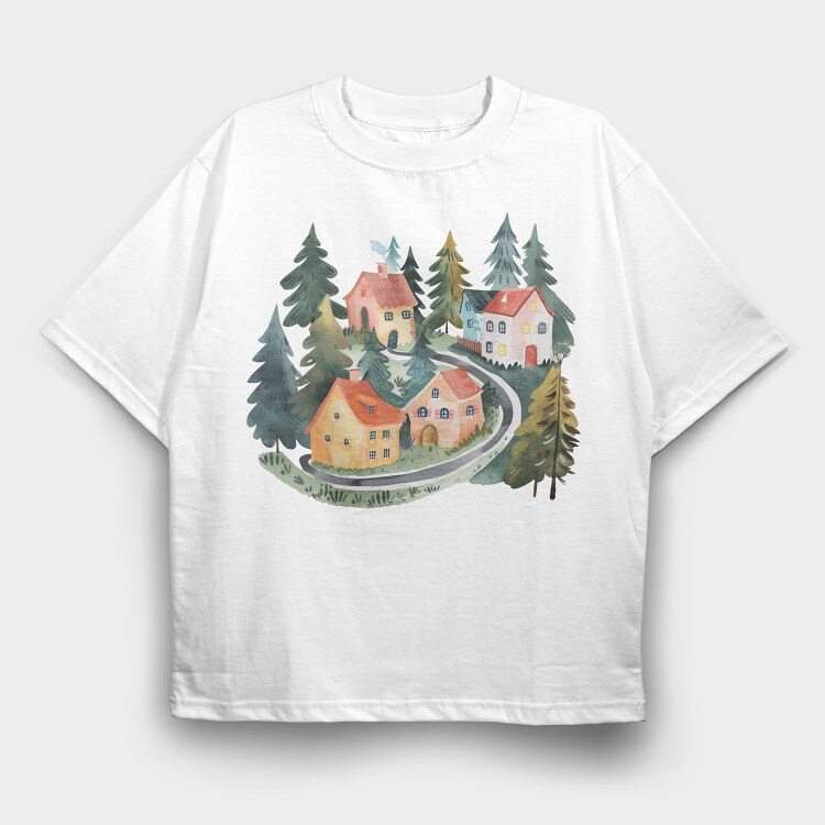 Houses Nature Nest, Tricou Oversize Barbati (Unisex)