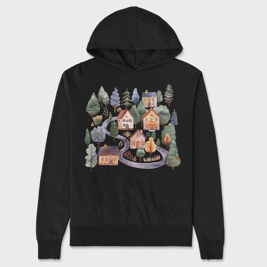 Houses Nature Path, Hanorac Oversize Barbati (Unisex)