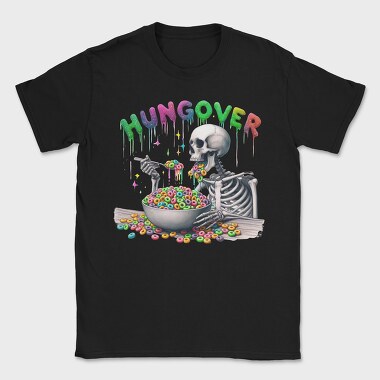 Hungover Skeleton Cereal, Tricou Barbati (Unisex)