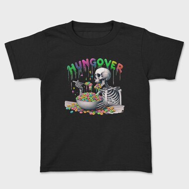 Hungover Skeleton Cereal, Tricou Copii