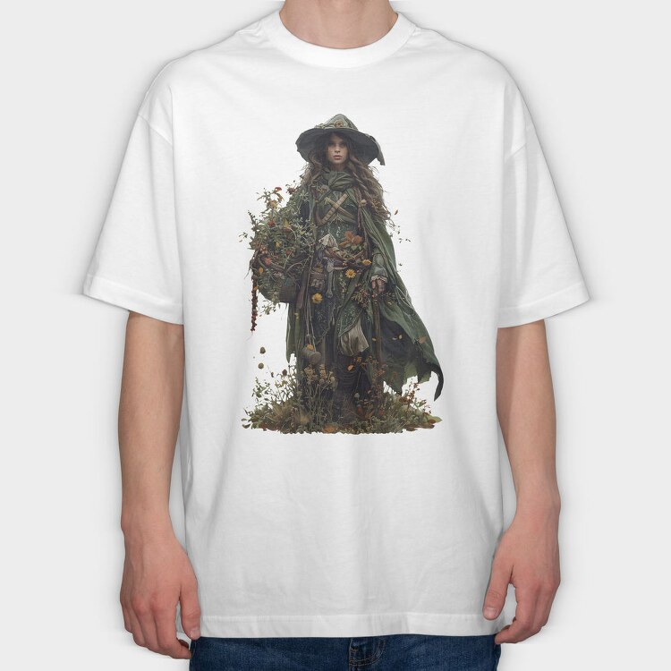 Herbalist Witchcraft Garden, Tricou Oversize Barbati (Unisex)