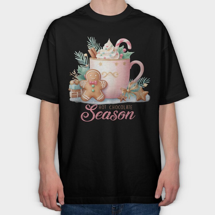 Hot Cocoa Season, Tricou Oversize Barbati (Unisex)