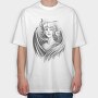 Angel And Demon Girl, Tricou Oversize Barbati (Unisex)