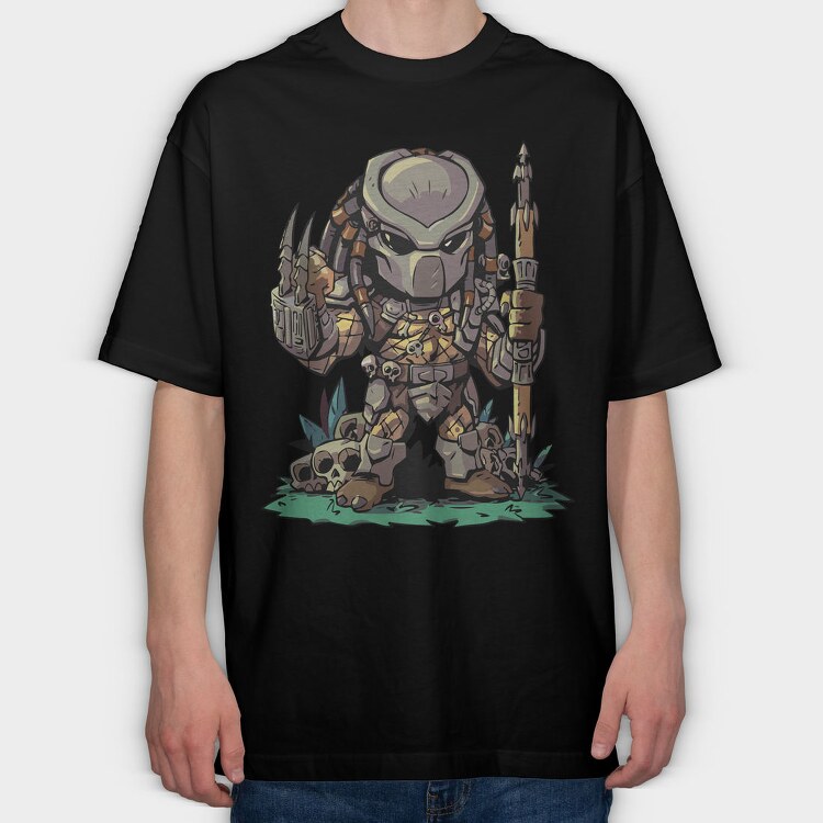 Predator Warrior, Tricou Oversize Barbati (Unisex)