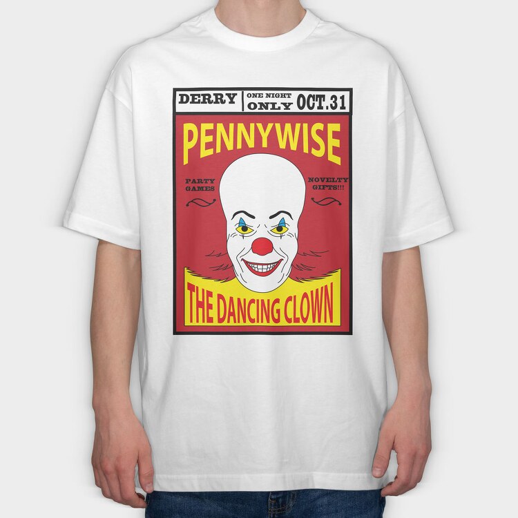 Pennywise Party Night, Tricou Oversize Barbati (Unisex)