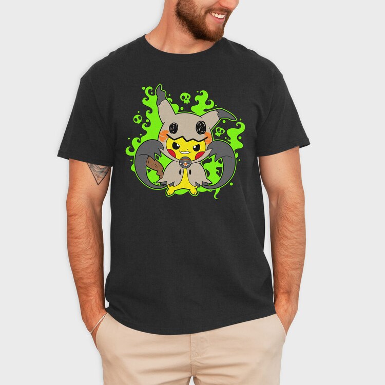 Pikachu Ghost Howl, Tricou Barbati (Unisex)