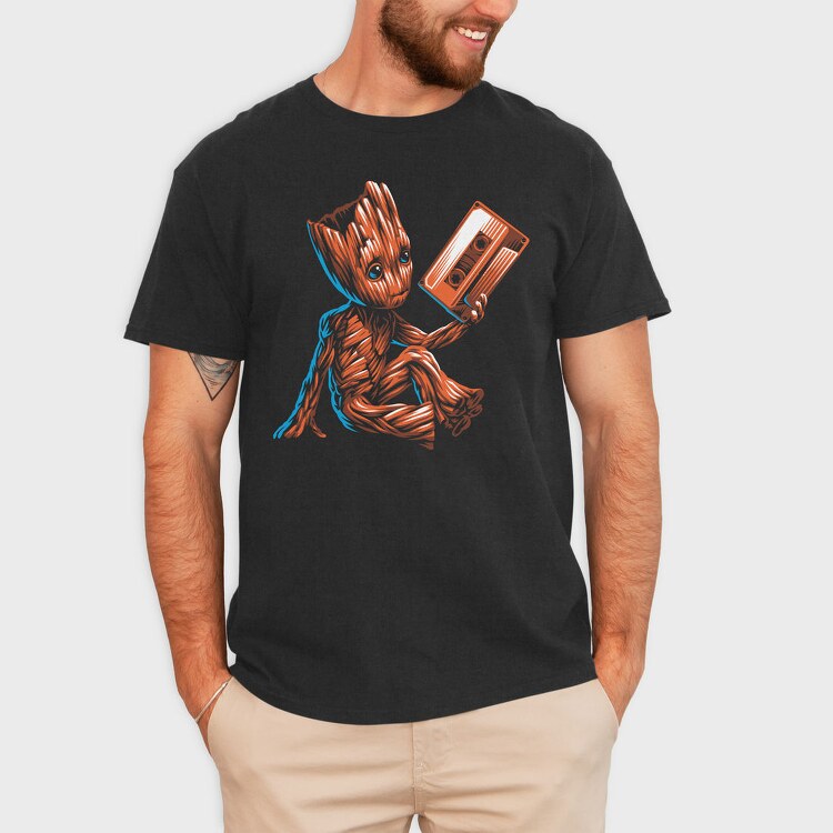 Groot Cassette Tape, Tricou Barbati (Unisex)