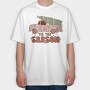 Hippie Christmas Tree, Tricou Oversize Barbati (Unisex)