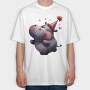 Hippo Party Hat, Tricou Oversize Barbati (Unisex)
