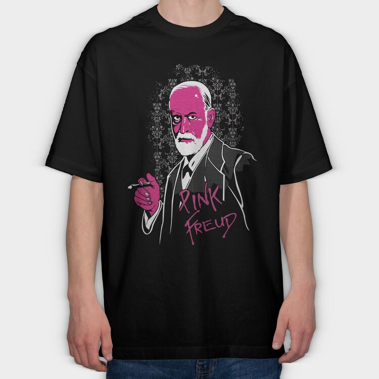 Pink Freud, Tricou Oversize Barbati (Unisex)