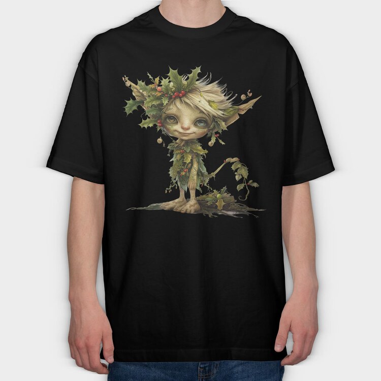 Holly Harvest Fairy, Tricou Oversize Barbati (Unisex)