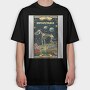 Hippopotamus Skeleton Space, Tricou Oversize Barbati (Unisex)