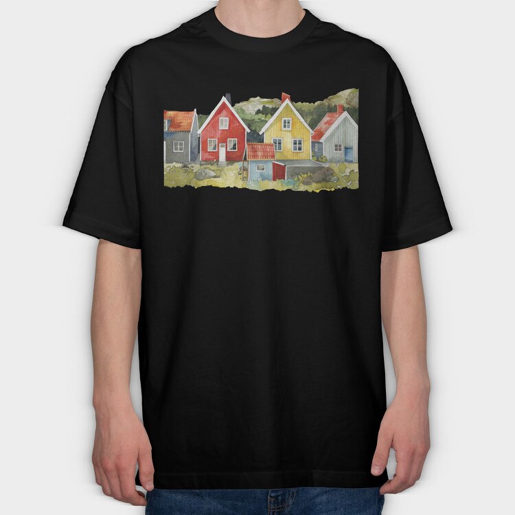 Houses 14 Houses 14, Tricou Oversize Barbati (Unisex)