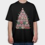 Hippos Christmas Tree, Tricou Oversize Barbati (Unisex)