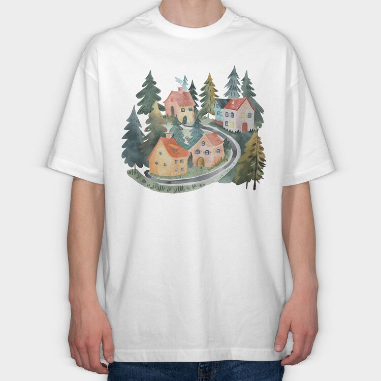 Houses Nature Nest, Tricou Oversize Barbati (Unisex)