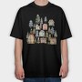 Houses 16 Nordic House Clipart, Tricou Oversize Barbati (Unisex)