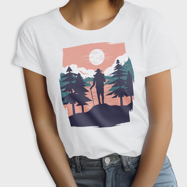 Hiking Sunset, Tricou Femei