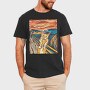 Cat Munch Scream, Tricou Barbati (Unisex)