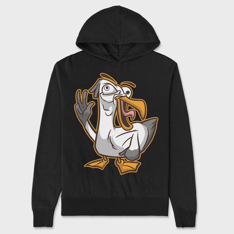 Seagull Funny, Hanorac Oversize Barbati (Unisex)
