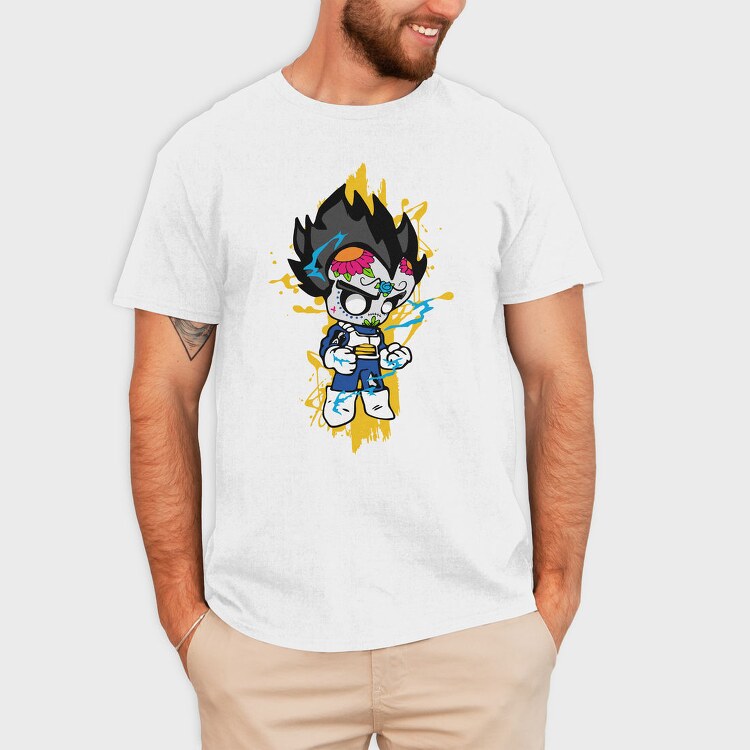 Day Of The Dead Vegeta, Tricou Barbati (Unisex)